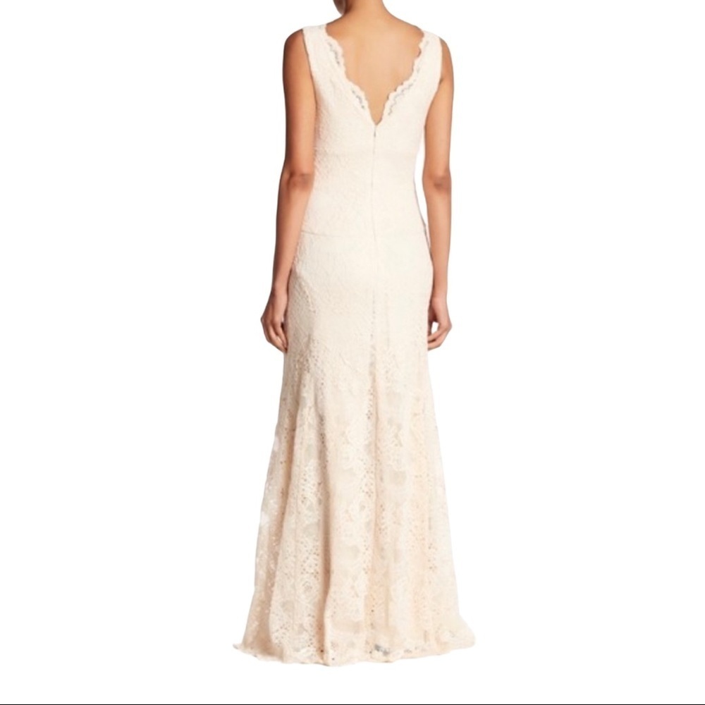 Nicole Miller Cream Lace Bridal Dress